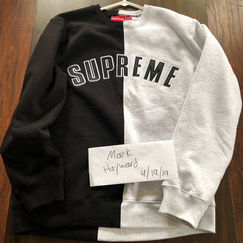 Supreme half color crewneck
